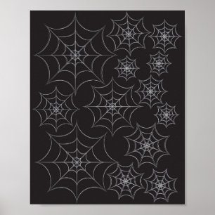 Spinnennetz-Muster Poster