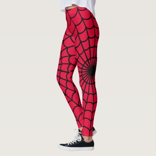 Spinnennetz Rot Muster Leggings (Links)