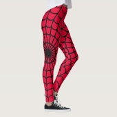 Spinnennetz Rot Muster Leggings (Rechts)