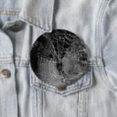 Spinnennetz Schwarz-Weiß-Foto Button (Beispiel)