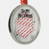 Spinnennetze im Ecke Halloween-Foto Silbernes Ornament (Rechts)