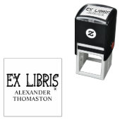 Spinnennetze mit hängenden Spinnen auf Ex Libris T Permastempel (Beispiel)