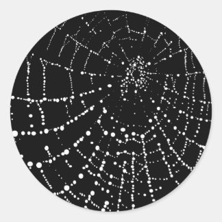 Spinnennetze Runder Aufkleber