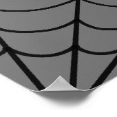 Spinnennetze Schwarz-Graugotik Poster (Ecke)
