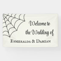 Spinnennetze Schwarz-Weiß-Gothic-Hochzeit
