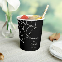 Spinnennetze Schwarz-Weiß-Gothic-Hochzeit