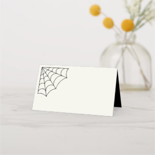 Spinnennetze Schwarz-Weiß-Gothic-Hochzeit Platzkarte