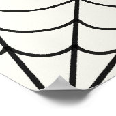 Spinnennetze Schwarz-Weiß-Gothic-Hochzeit Poster (Ecke)