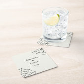 Spinnennetze Schwarz-Weiß-Gothic-Hochzeit Rechteckiger Pappuntersetzer (Vor Ort)