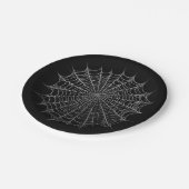 Spinnennetze Spinnennetz Halloween Pappteller (Schrägansicht)