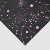 Spinnennetze und Punkte Modernes Schwarzes Hallowe Seidenpapier (Detail)