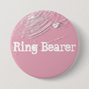 Spinnennetze und Spinnenring Button