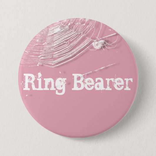 Spinnennetze und Spinnenring Button (Vorderseite)