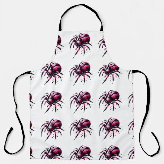 Spinnenrosa halloween Schürze (Vorderseite)
