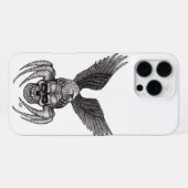Spinnenschädel mit Adler iPhone Hülle (Rückseite (Horizontal))