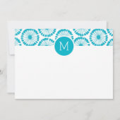 Spinner Custom Monogram Stationierung Mitteilungskarte (Rückseite)