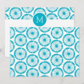 Spinner Custom Monogram Stationierung Mitteilungskarte (Vorne/Hinten)