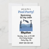 Spinner-Delfin, der sich im Rhythmus meines Pools Einladung (Vorderseite)