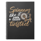 Spinners like it twisted - Wool Hand Spinning Notizblock (Vorderseite)