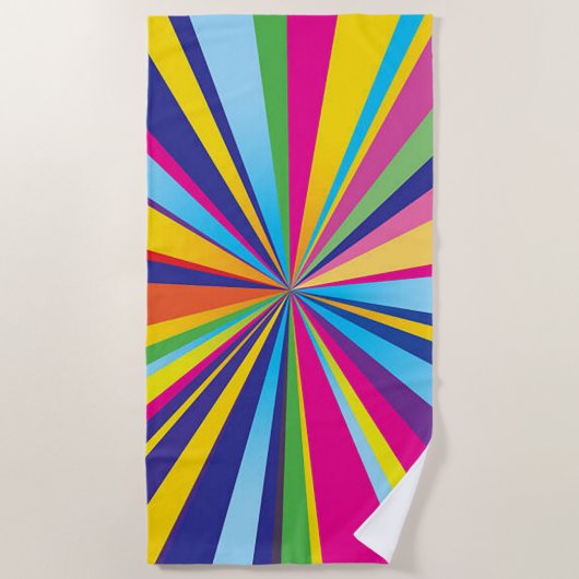 Spinnfarbenrad Strandtuch (Vorderseite)