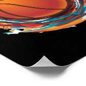 Spinning Basketball Ball Poster (Ecke)