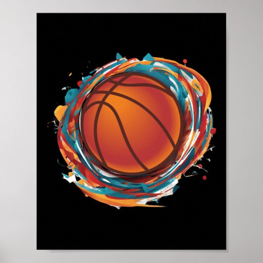 Spinning Basketball Ball Poster (Vorne)