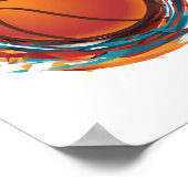Spinning Basketball Ball Poster (Ecke)