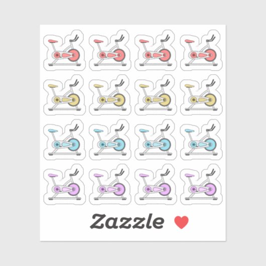 Spinning Bike Training Gym Workout Cardio Planer Aufkleber (Blatt)