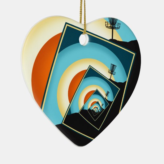 Spinning Disk Golf Baskets 1 Keramik Ornament (Rechts)