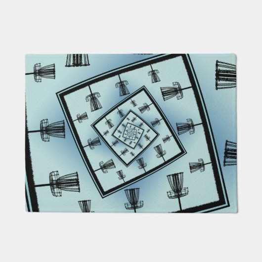 Spinning Disk Golf Baskets Fußmatte (Vorderseite)