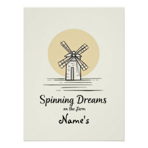 Spinning Dreams Minimalistisch Zuhause Décor Poster