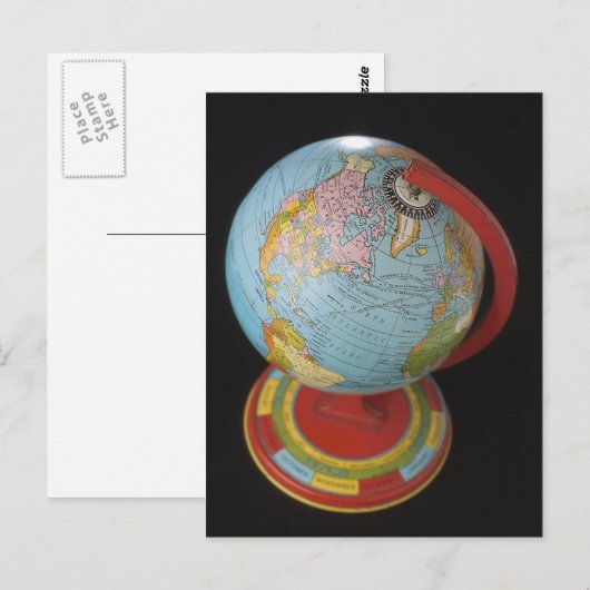 Spinning Globe Postkarte (Vorne/Hinten)