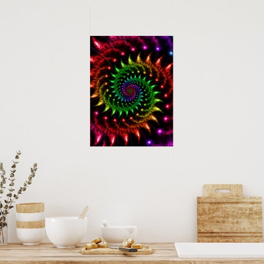 Spinning Rainbow Spiral Poster (Küche)