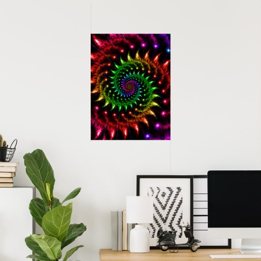 Spinning Rainbow Spiral Poster (Heimbüro)