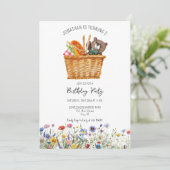 Spinning Sommerpicknick Teddy Bär Geburtstagsparty Feiertagskarte