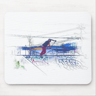 Spinning the Deck - Stunt Scooter Mousepad