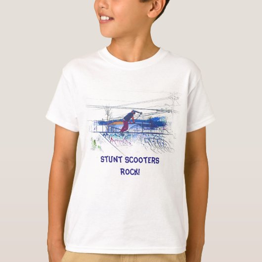 Spinning the Deck - Stunt Scooter T-Shirt (Vorderseite)
