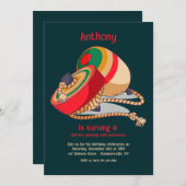 Spinning Top Einladung (Vorne/Hinten)