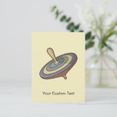 Spinning Top Postkarte (Stehend Vorderseite)