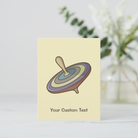 Spinning Top Postkarte (Stehend Vorderseite)