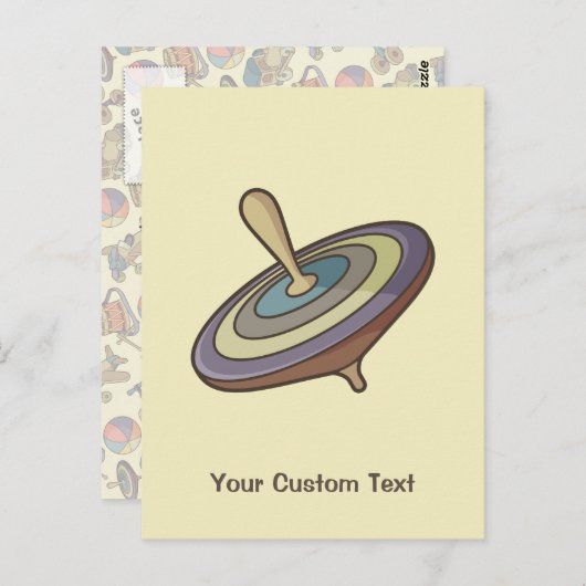 Spinning Top Postkarte (Vorne/Hinten)