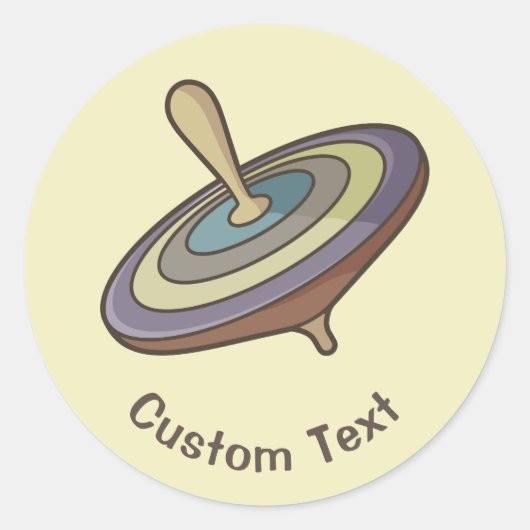 Spinning Top Runder Aufkleber (Vorderseite)