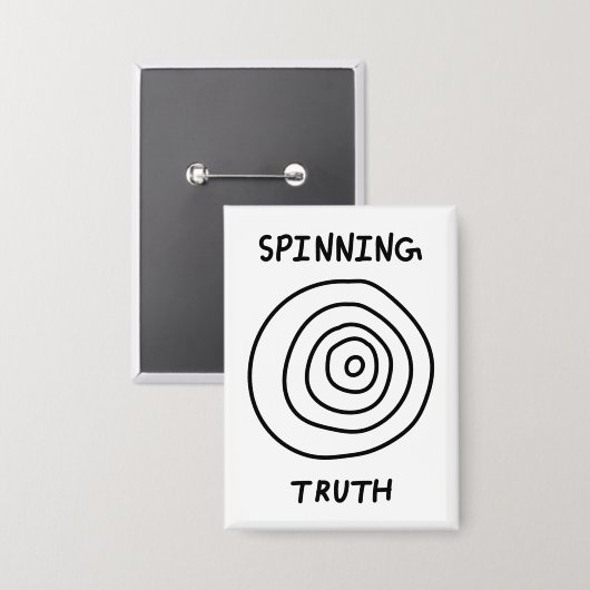 Spinning Truth Button (Vorderseite/Rückseite)