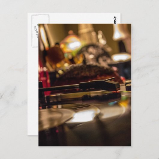 Spinning Vinyl Postkarte (Vorne/Hinten)