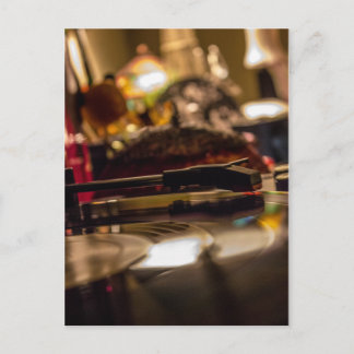 Spinning Vinyl Postkarte