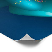 Spinning Wave-Fraktal Poster (Ecke)