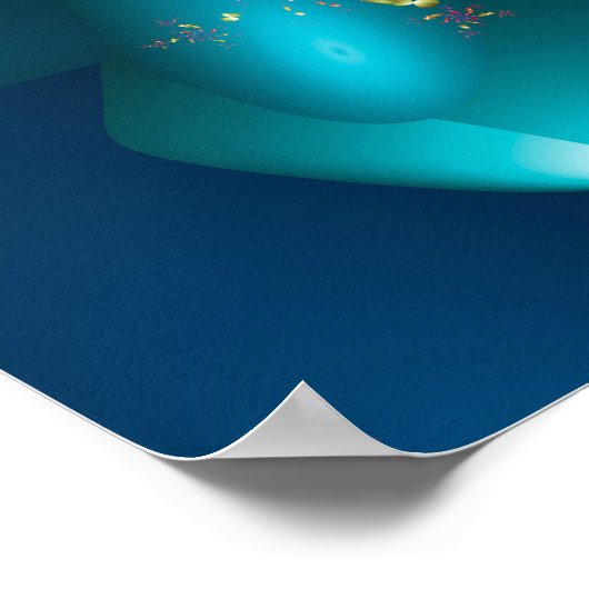 Spinning Wave-Fraktal Poster (Ecke)