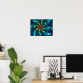 Spinning Wave-Fraktal Poster (Heimbüro)