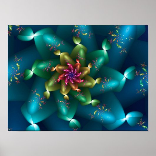 Spinning Wave-Fraktal Poster (Vorne)