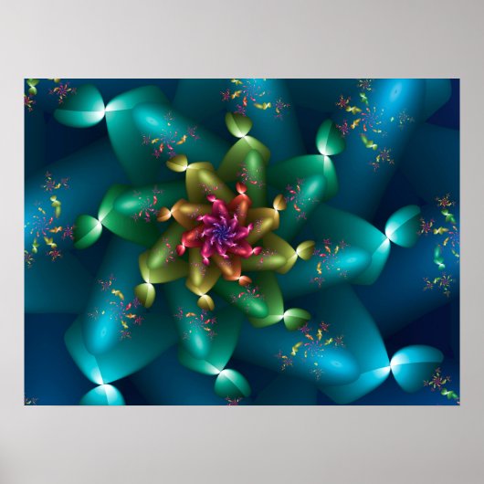 Spinning Wave-Fraktal Poster (Vorne)